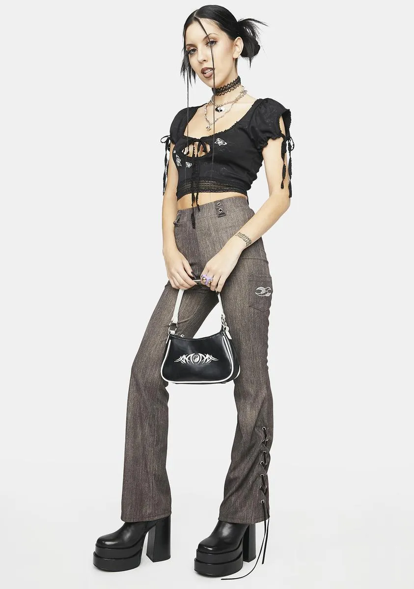 Brown Grunge Pants sold by Dolls Kill product image thumbnail 2