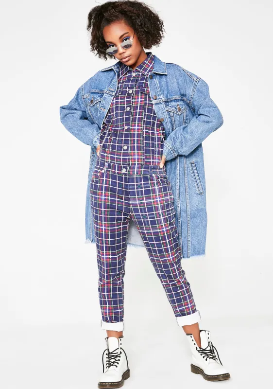 Grunge Gang Plaid Jumpsuit sold by Dolls Kill