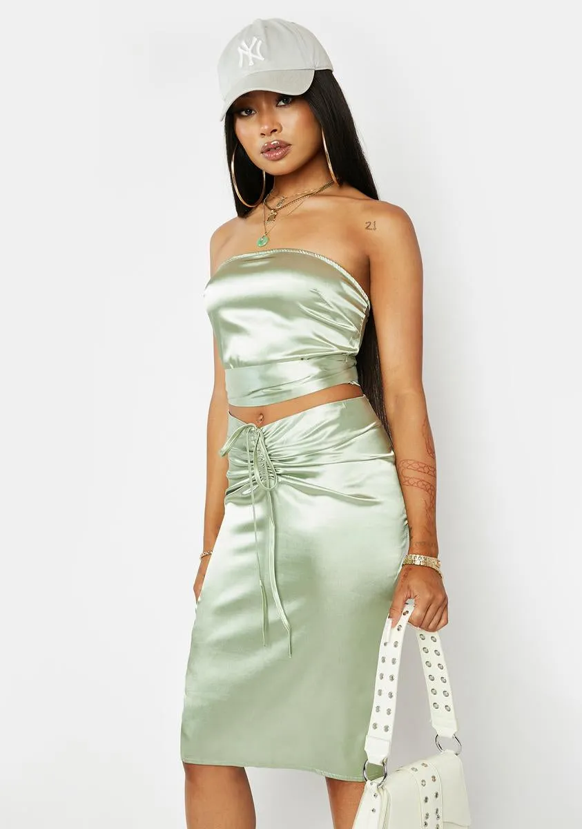 Link Up Satin Midi Skirt Set sold by Dolls Kill product image thumbnail 2