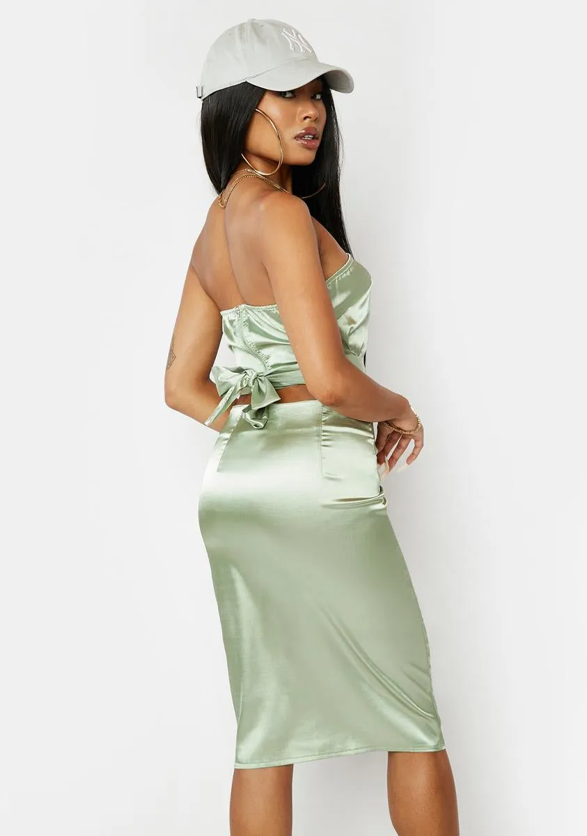 Link Up Satin Midi Skirt Set sold by Dolls Kill product image thumbnail 4
