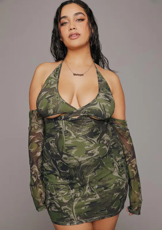 Plus I'm A Catch Cutout Mini Dress sold by Dolls Kill