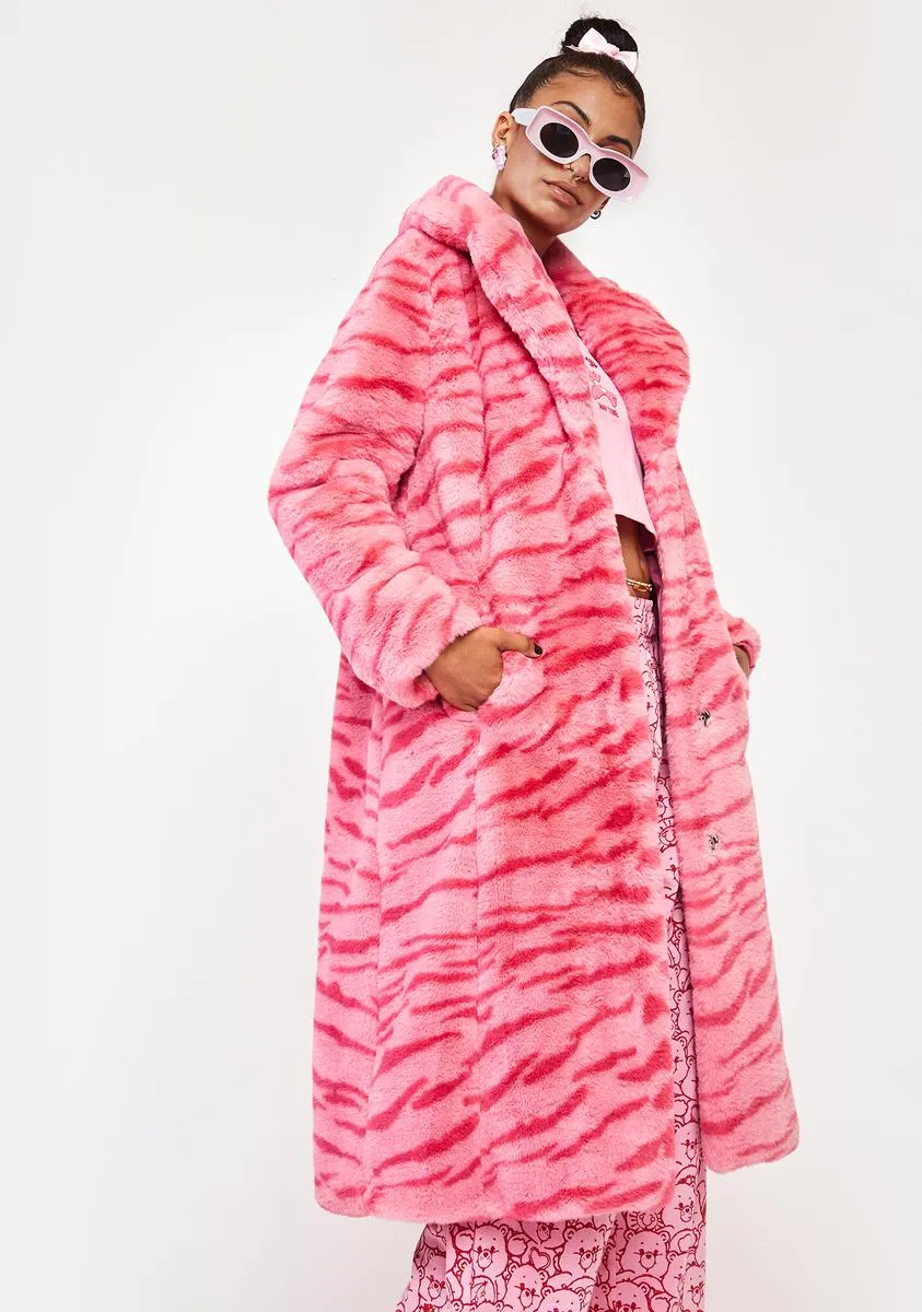 Pink Tiger Kai Faux Fur Coat sold by Dolls Kill product image thumbnail 2