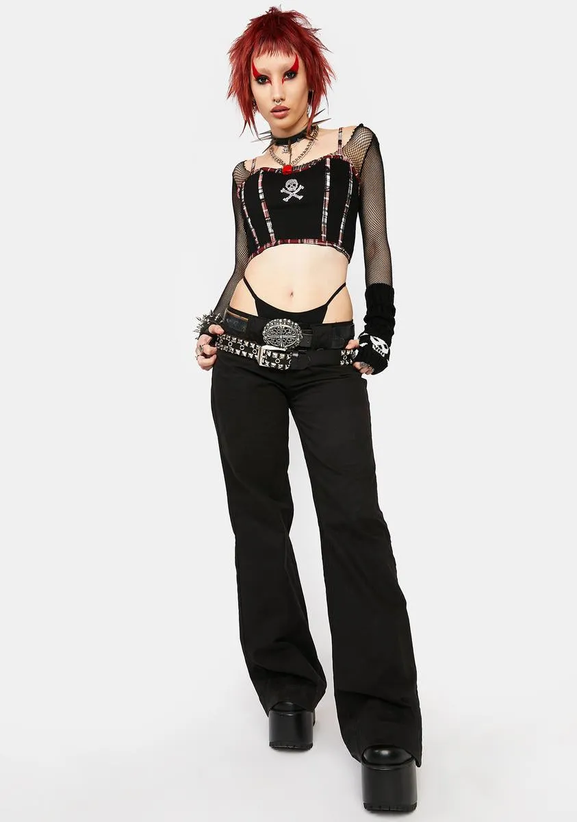 Lust Or Envy Plaid Corset Top sold by Dolls Kill product image thumbnail 3