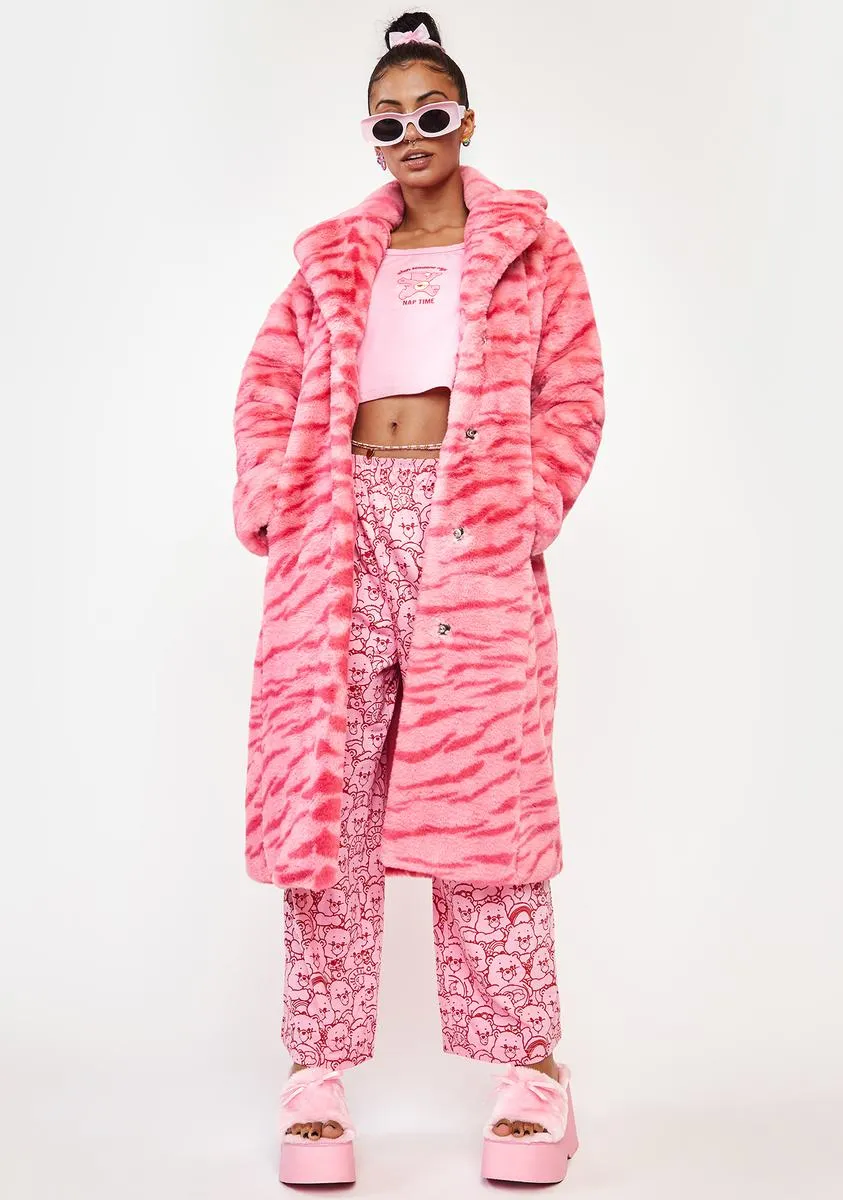 Pink Tiger Kai Faux Fur Coat sold by Dolls Kill product image thumbnail 3
