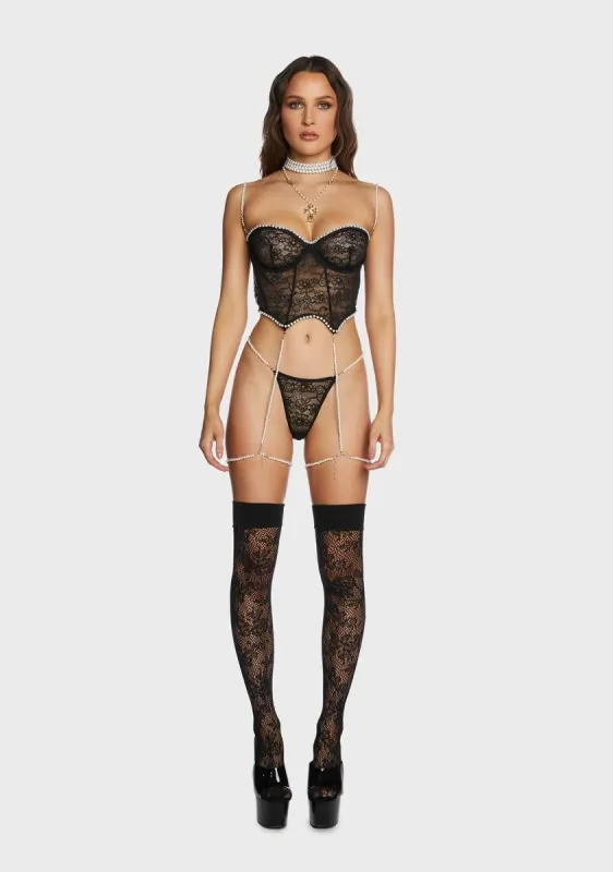 What A Pearl Lingerie Set sold by Dolls Kill