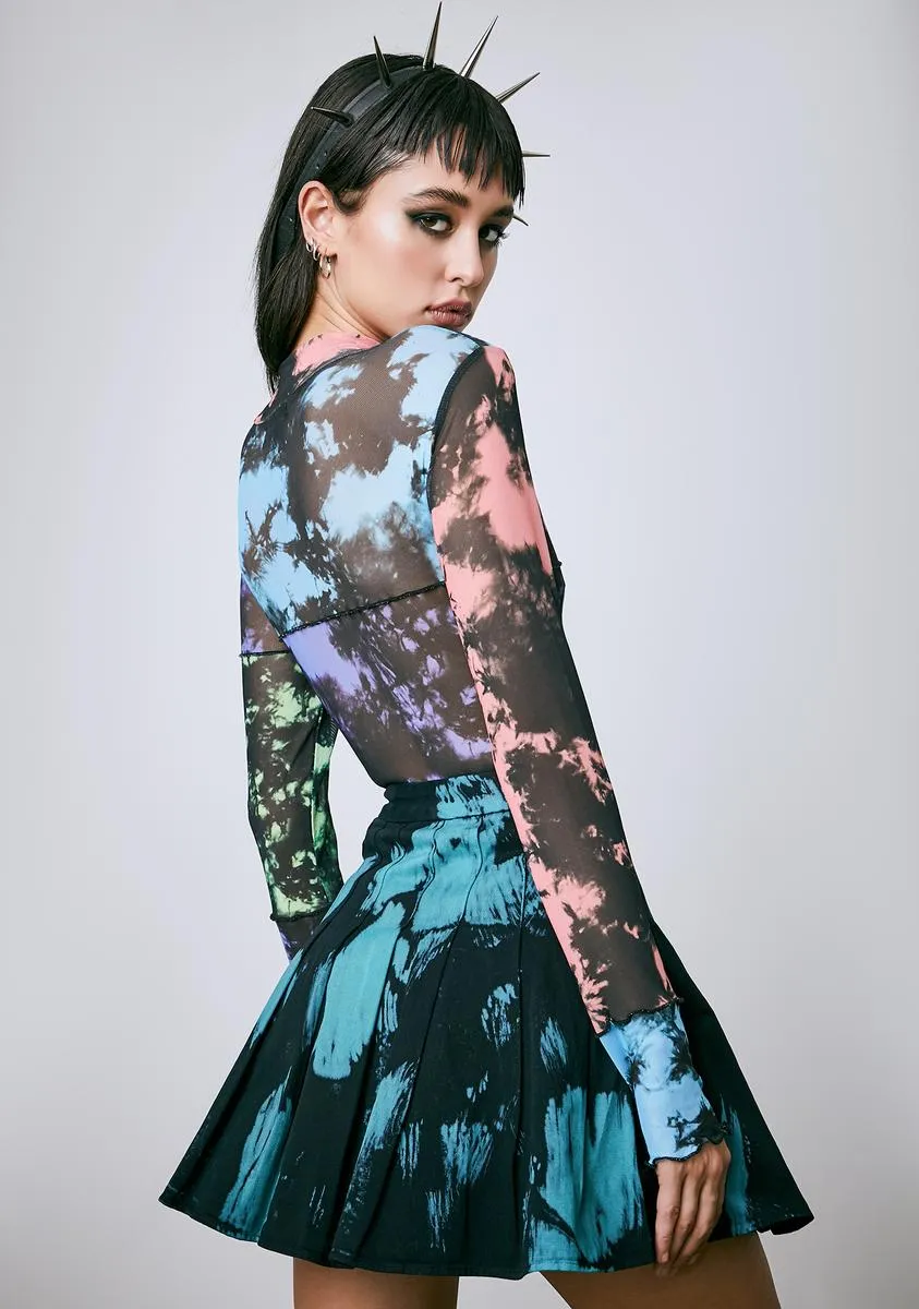 Crystal Hearts Pleated Mini Skirt sold by Dolls Kill product image thumbnail 4