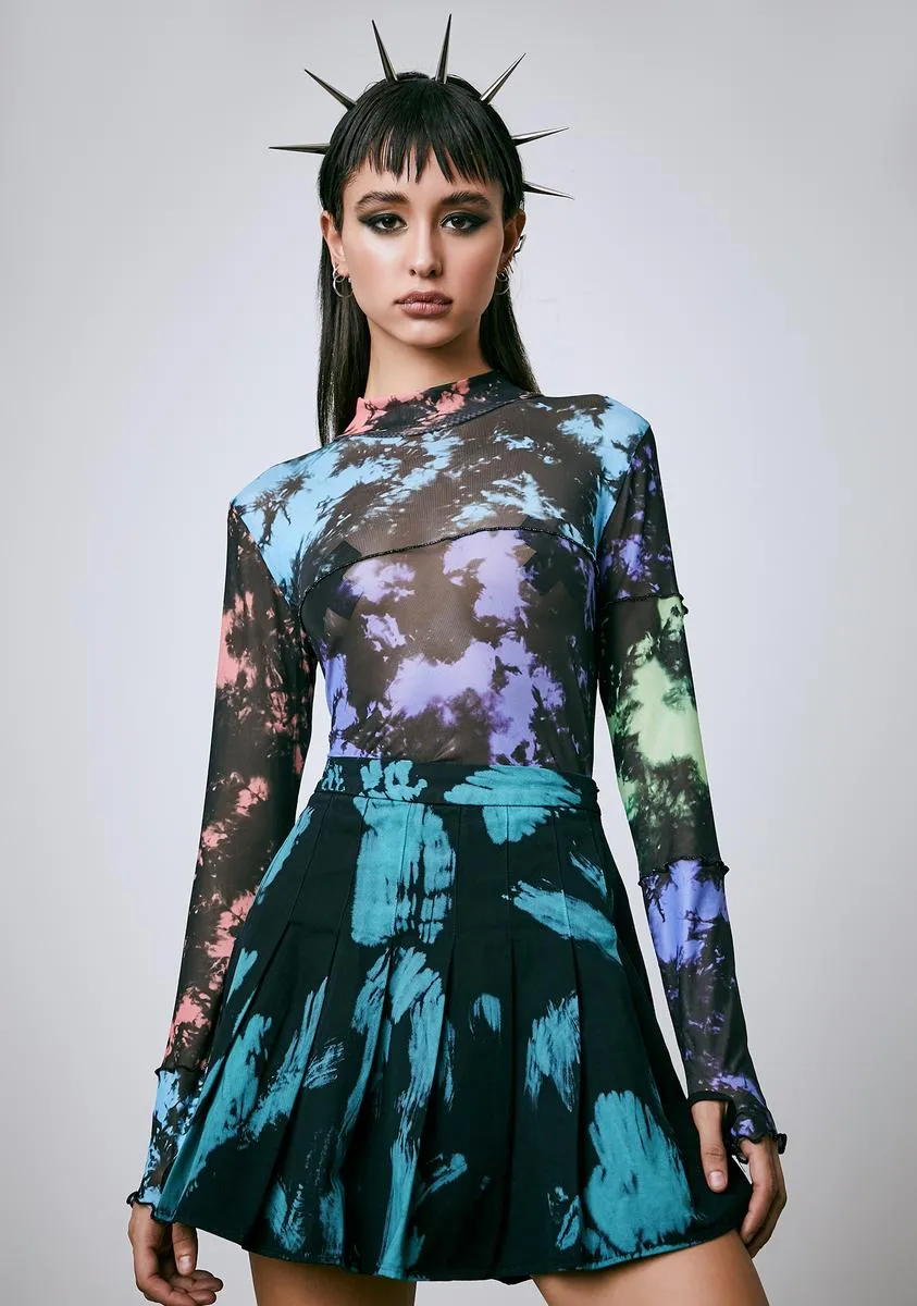 Crystal Hearts Pleated Mini Skirt sold by Dolls Kill product image thumbnail 2