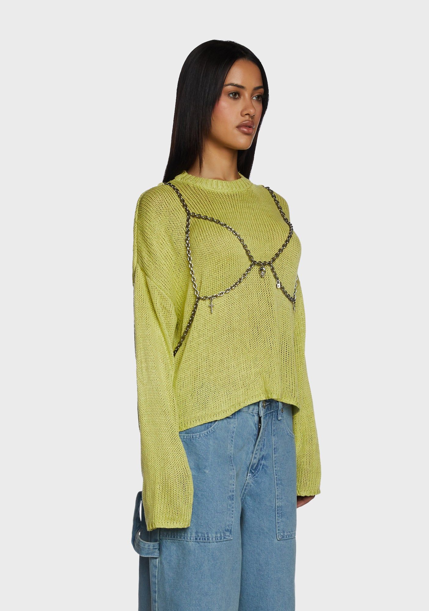 Trinket Layered Knit Sweater sold by Dolls Kill product image thumbnail 3