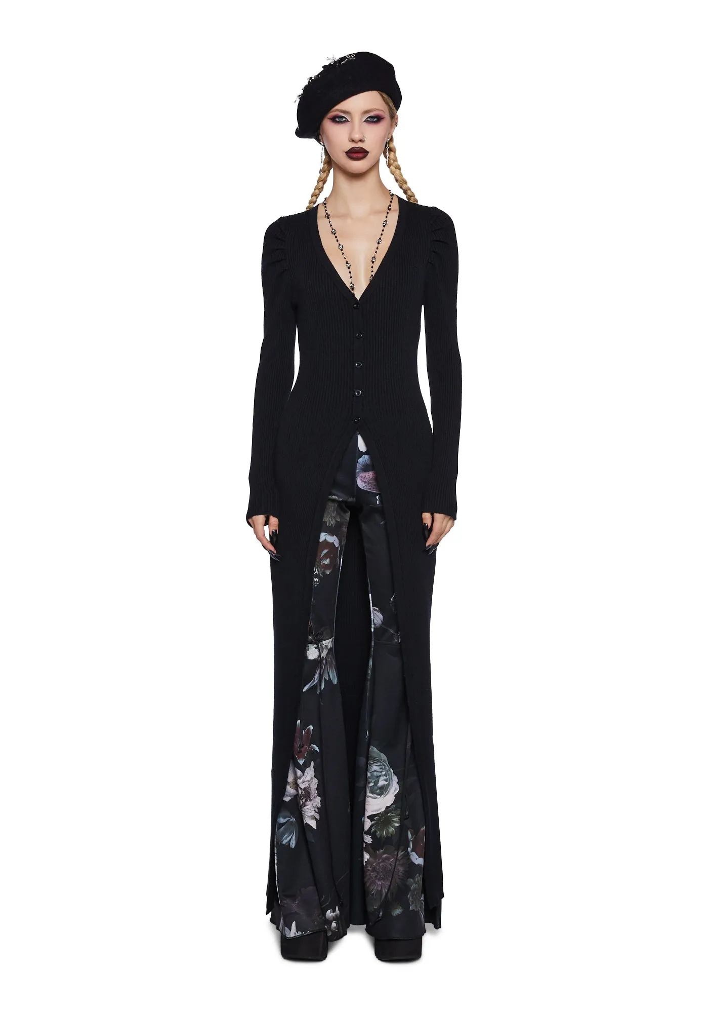 Tea Reader Knit Duster sold by Dolls Kill