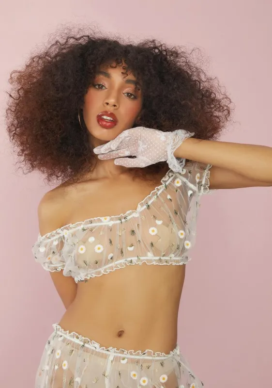 Come Away With Me Mesh Bandeau Top sold by Dolls Kill