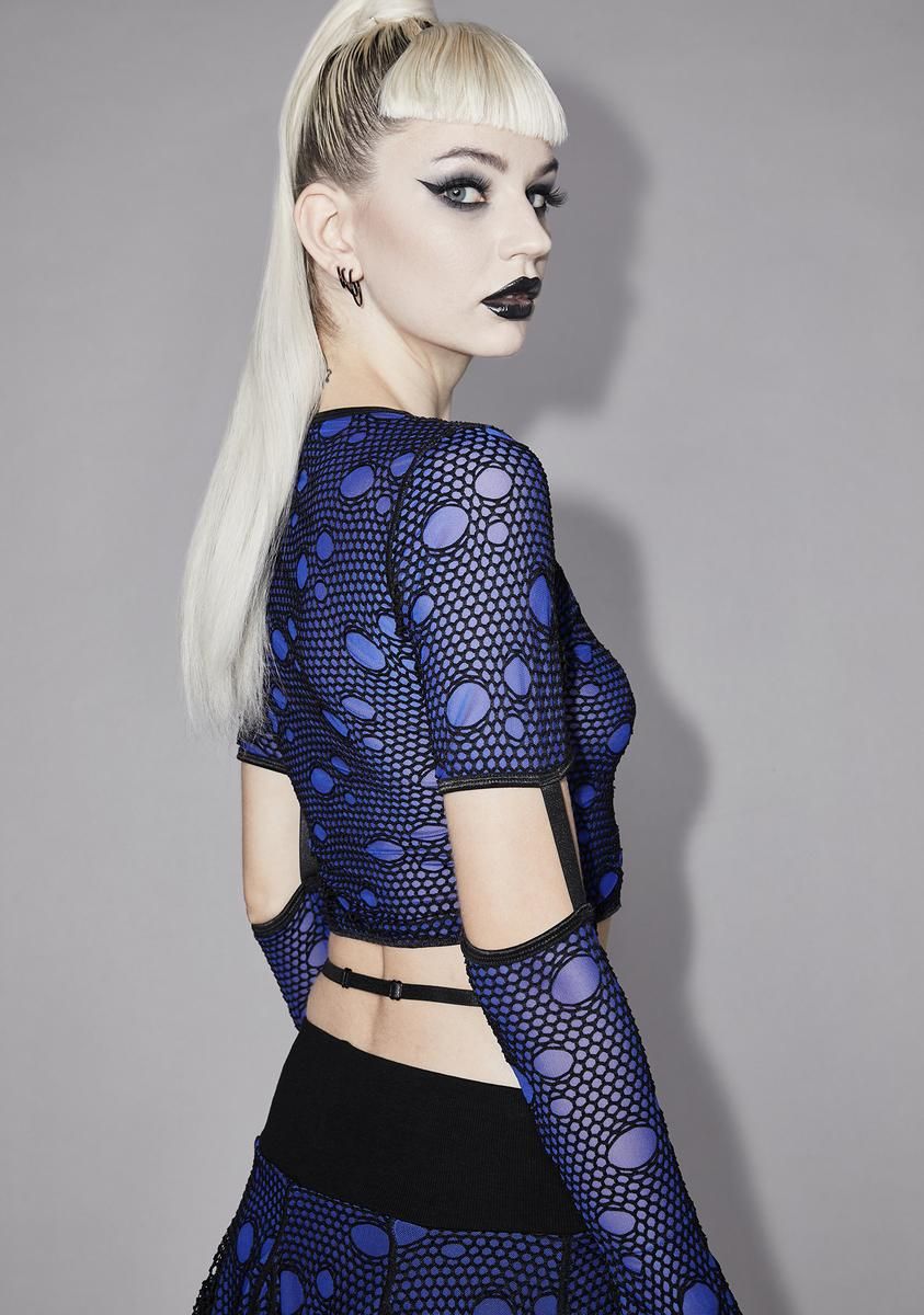 Welcome To Wickedness Fishnet Top sold by Dolls Kill product image thumbnail 4