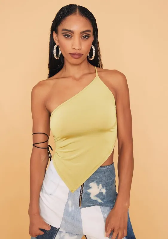 Barn Party Asymmetrical Crop Top sold by Dolls Kill