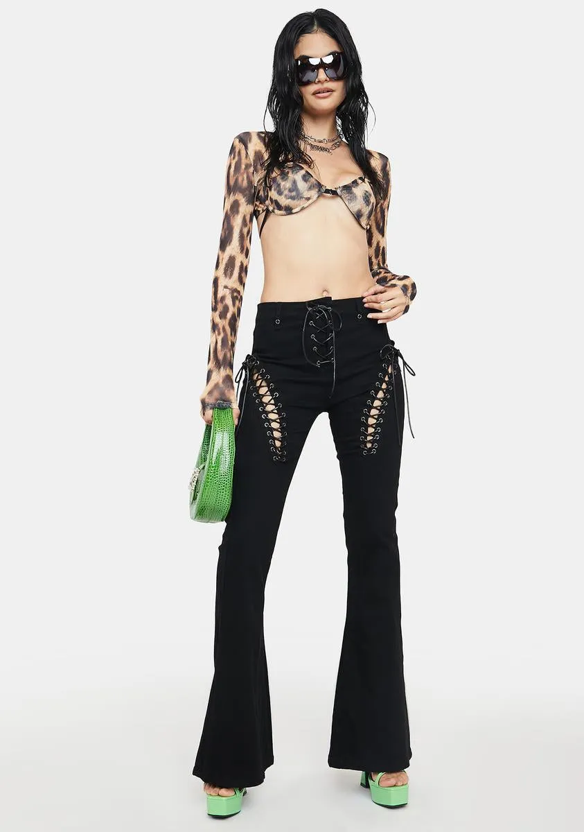 Engine Black Flared Jeans sold by Dolls Kill product image thumbnail 3