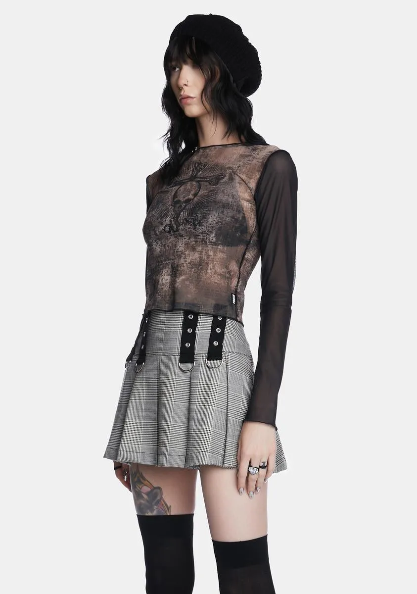 Skull Smash Contrast Mesh Top sold by Dolls Kill product image thumbnail 2