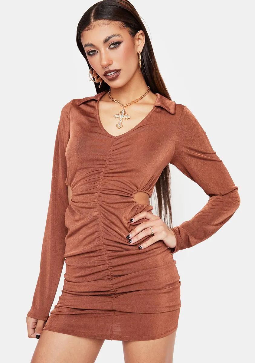 Gettin' Rowdy Ruched Mini Dress sold by Dolls Kill