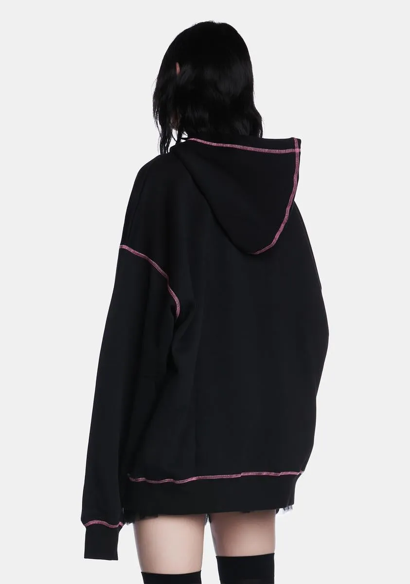 Spoiled And Rotten Zip-Up Hoodie sold by Dolls Kill product image thumbnail 4