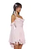 Fairy Delights Ruffled Handkerchief Dress - Pink sold by Dolls Kill