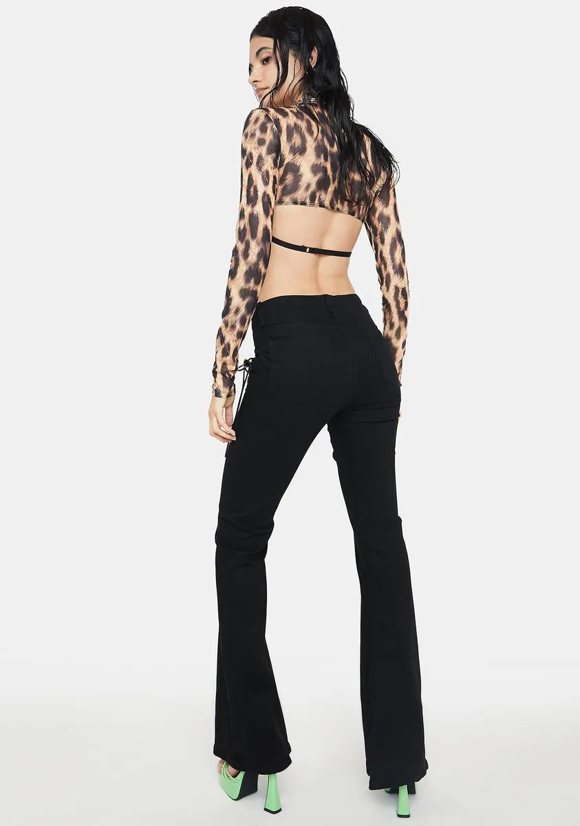 Engine Black Flared Jeans sold by Dolls Kill product image thumbnail 4