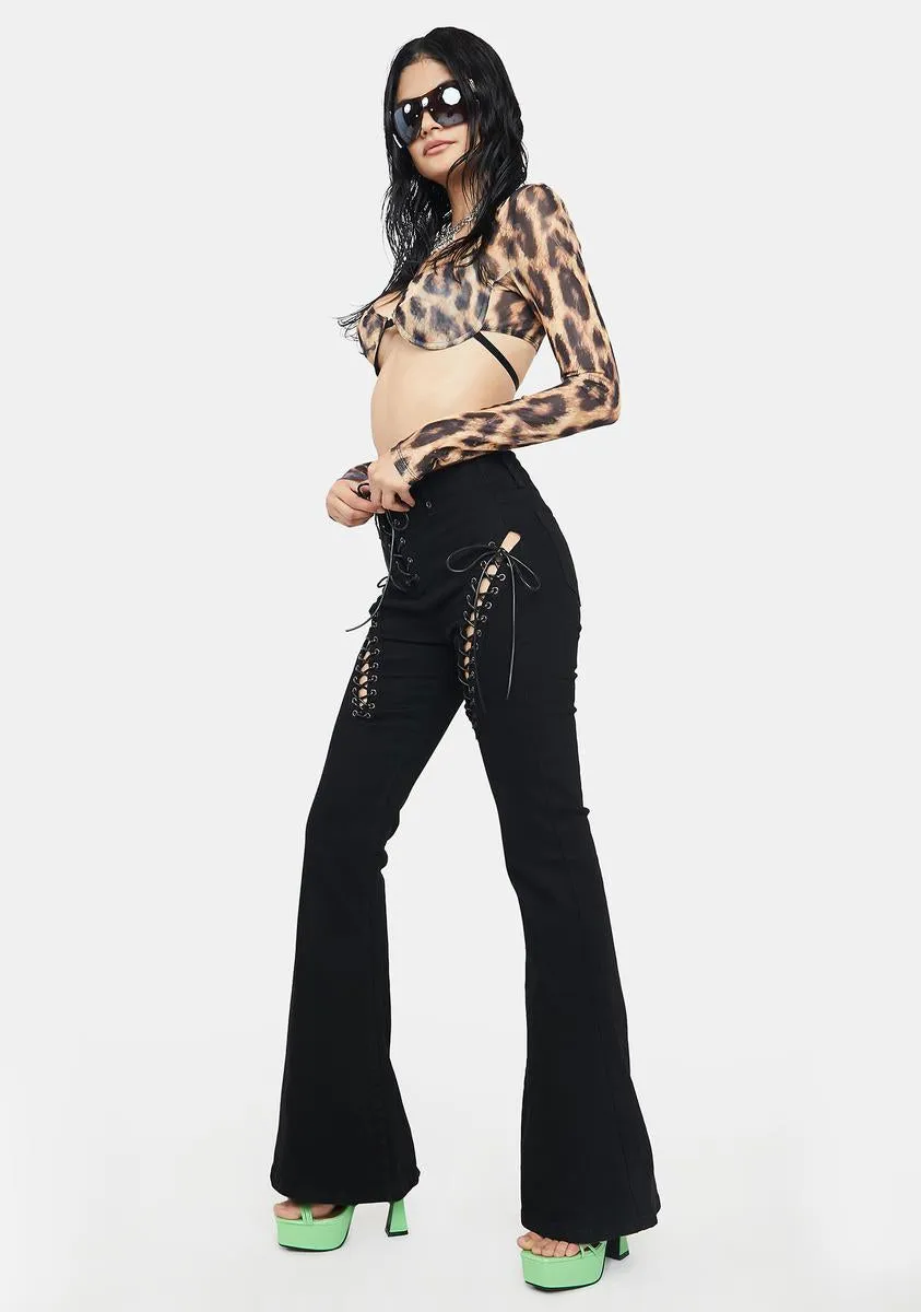 Engine Black Flared Jeans sold by Dolls Kill product image thumbnail 2