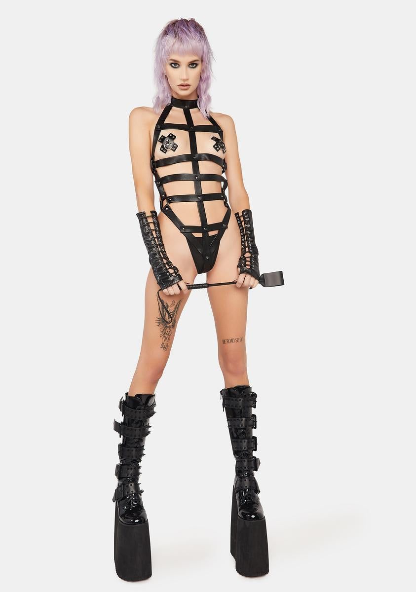 BD Vegan Leather Bodysuit sold by Dolls Kill product image thumbnail 3