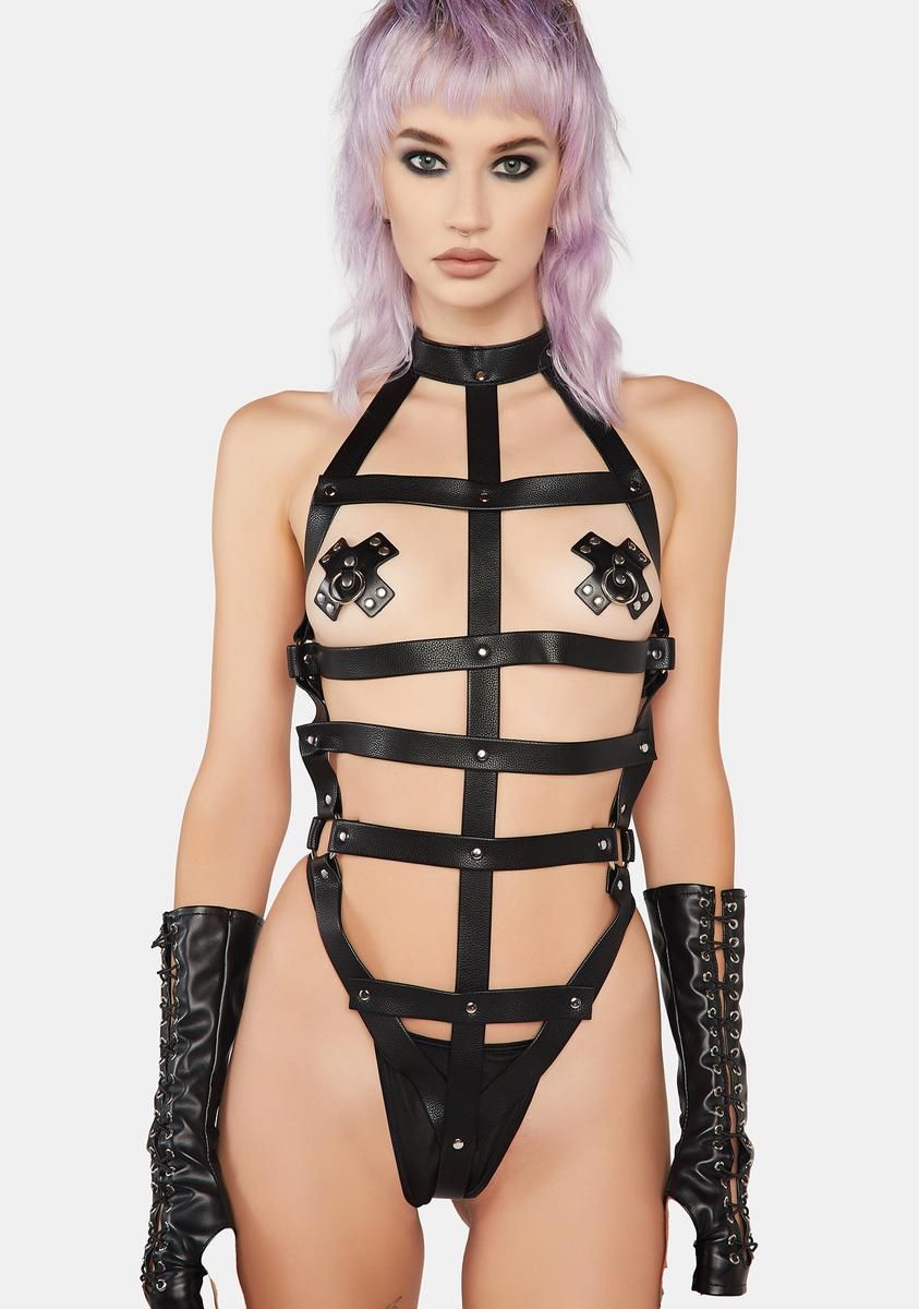 BD Vegan Leather Bodysuit sold by Dolls Kill