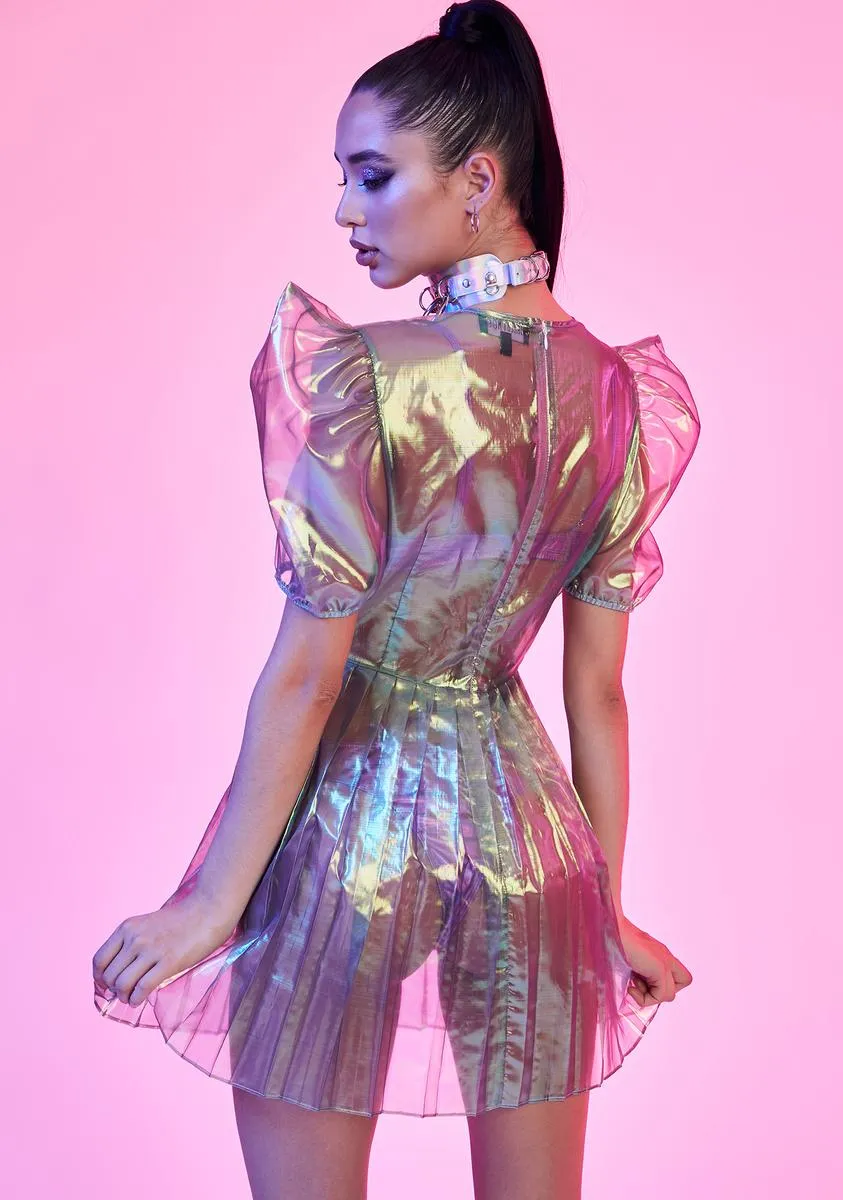 Freaky Fairy Iridescent Mini Dress sold by Dolls Kill product image thumbnail 4