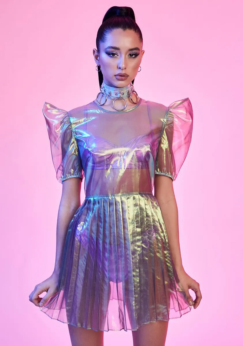 Freaky Fairy Iridescent Mini Dress sold by Dolls Kill