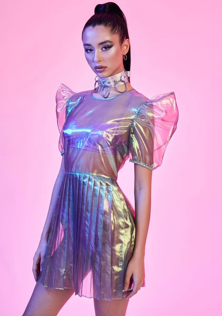 Freaky Fairy Iridescent Mini Dress sold by Dolls Kill product image thumbnail 2
