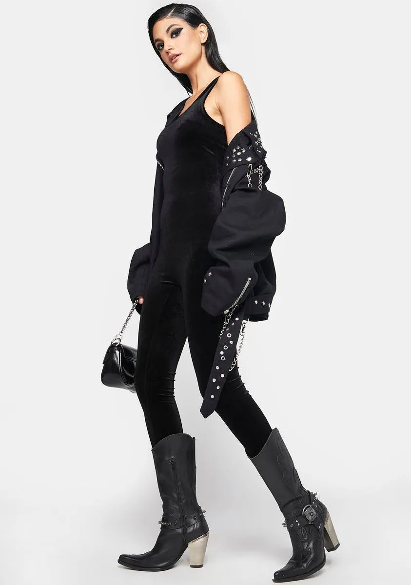 Fancy Notion Velvet Jumpsuit sold by Dolls Kill product image thumbnail 2