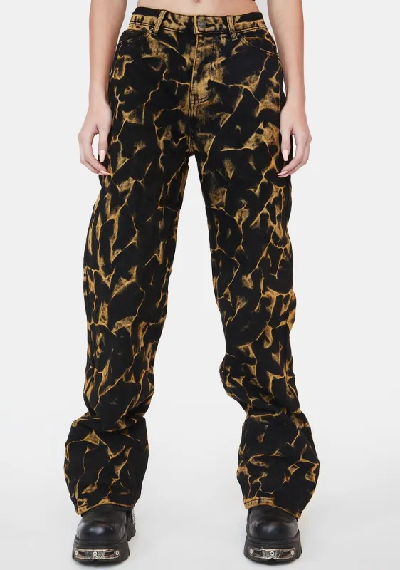 Hypnotic Tie Dye Jeans sold by Dolls Kill