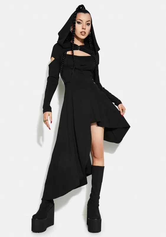 Punk Knitted Asymmetrical Dress sold by Dolls Kill