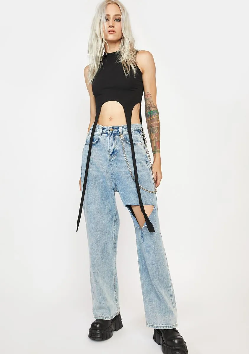 Black Fire Mock Neck Top sold by Dolls Kill product image thumbnail 3