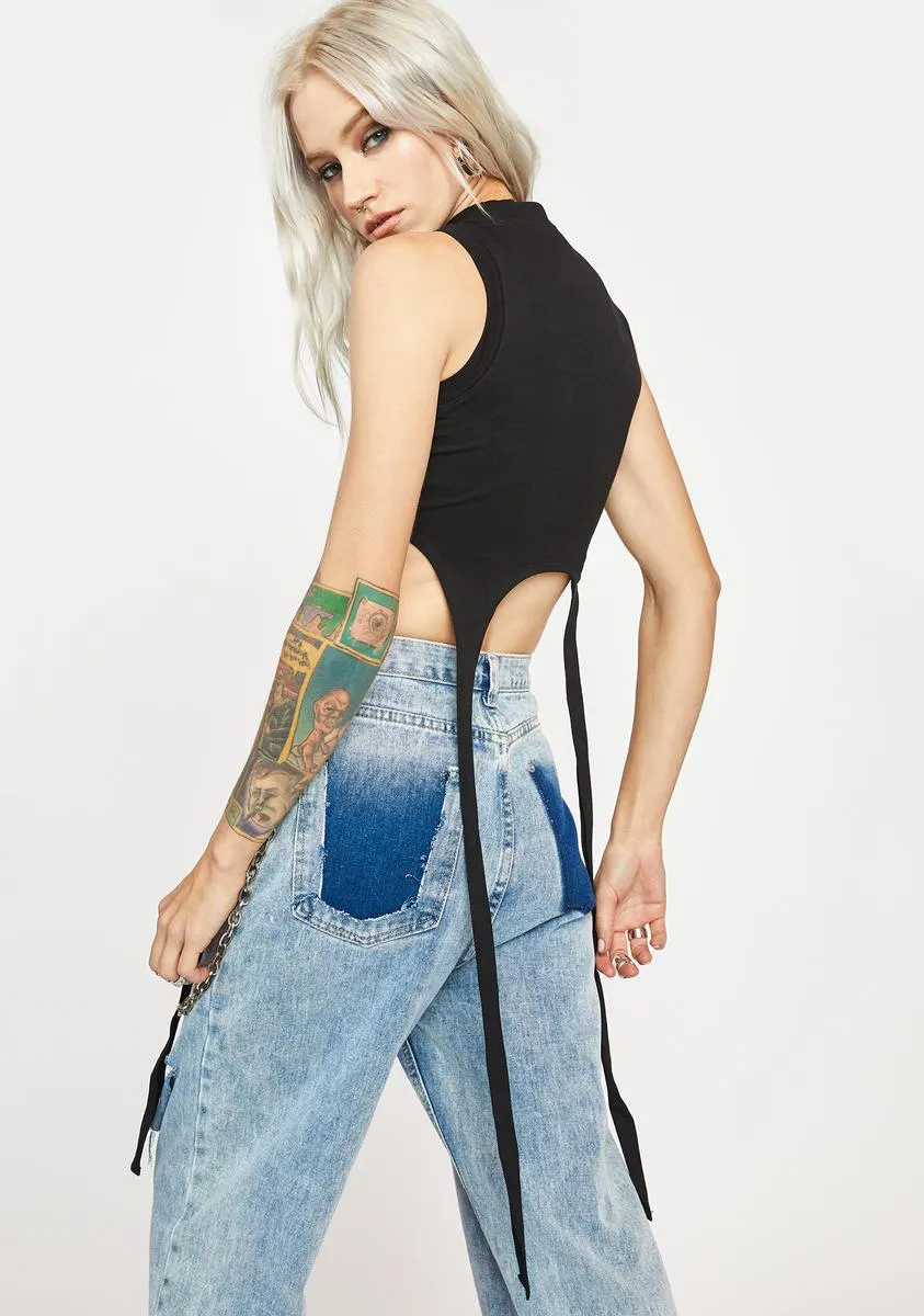 Black Fire Mock Neck Top sold by Dolls Kill product image thumbnail 4