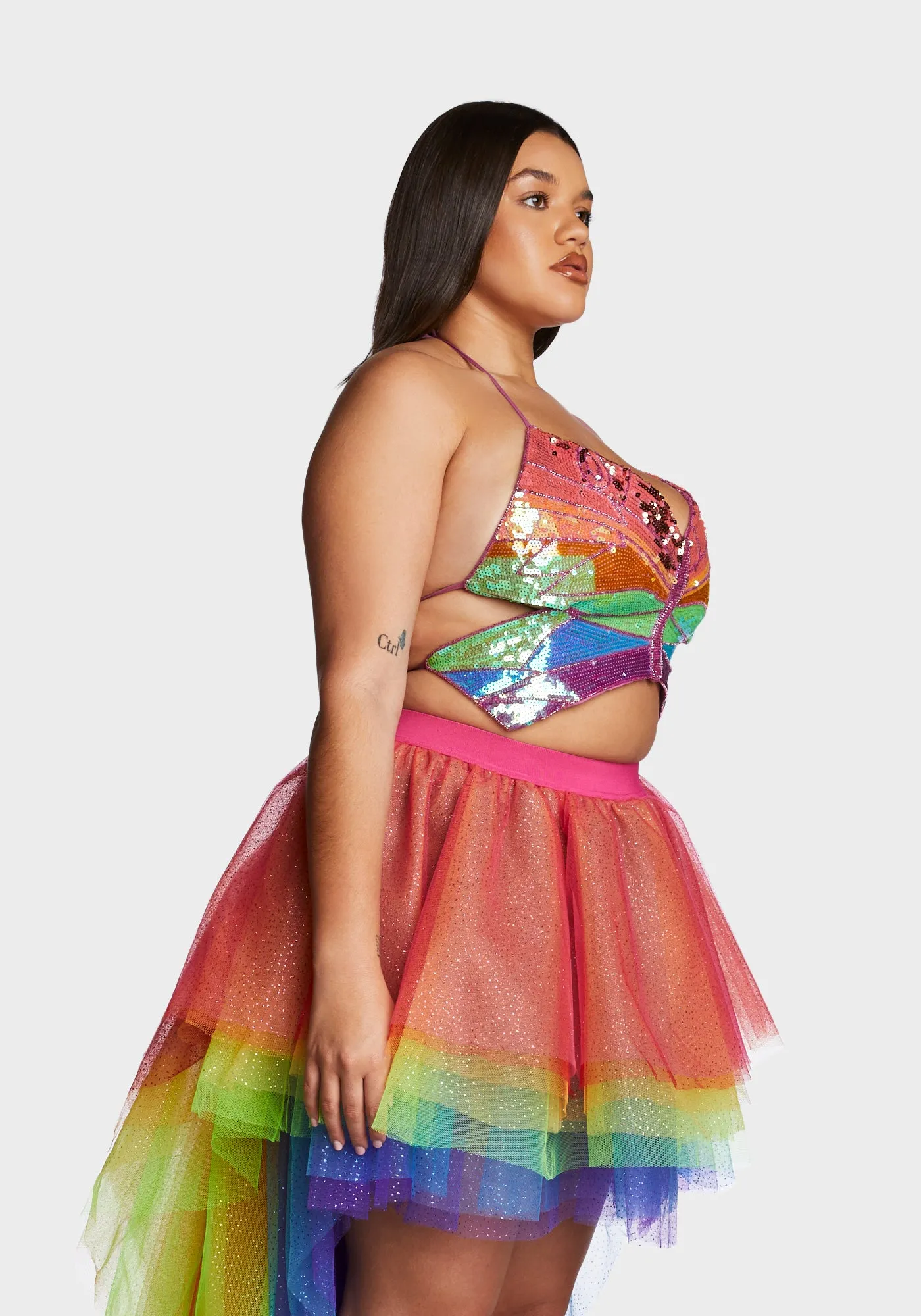 Plus Playa Dreamin' Butterfly Top- Rainbow sold by Dolls Kill product image thumbnail 3