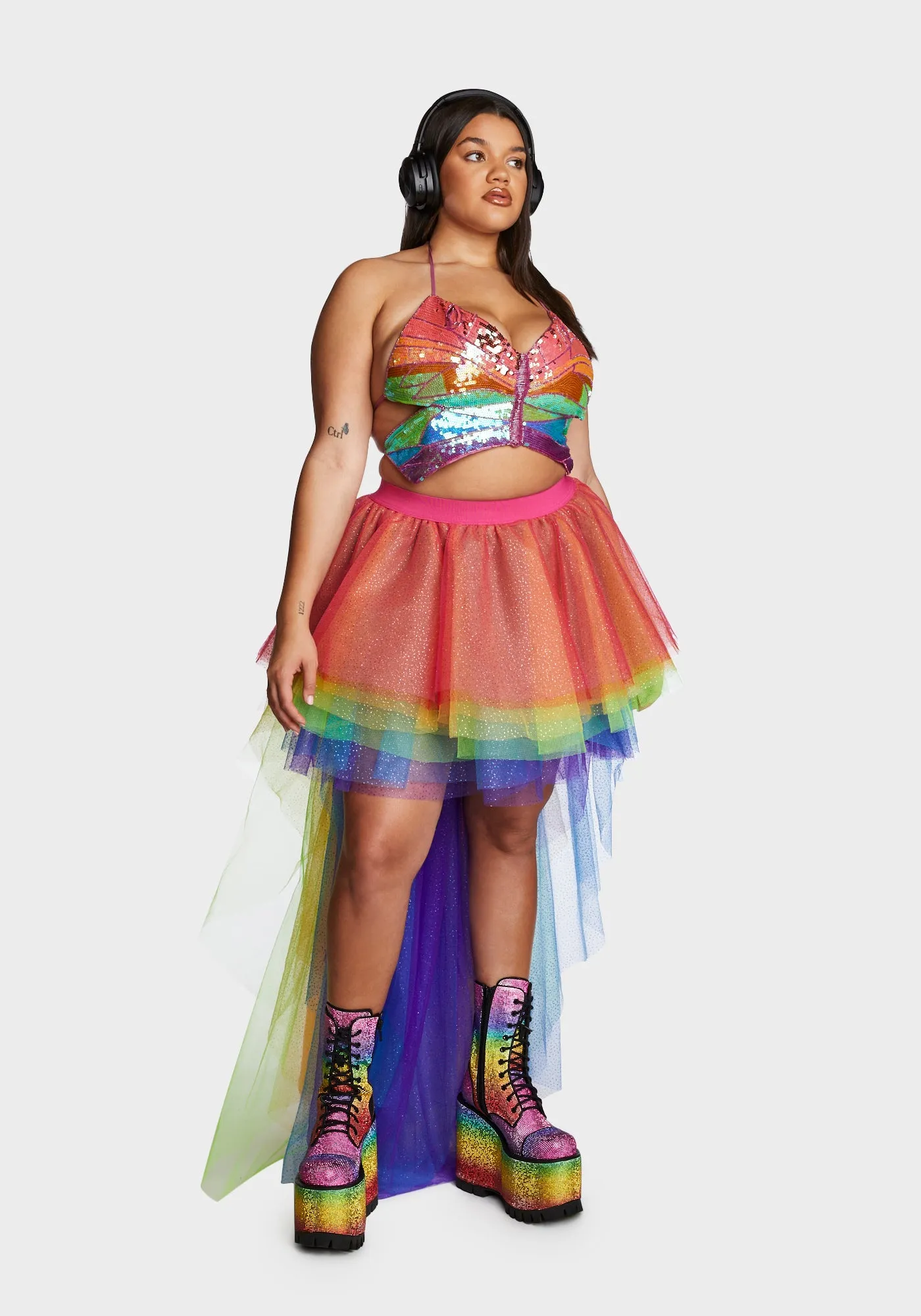 Plus Playa Dreamin' Butterfly Top- Rainbow sold by Dolls Kill product image thumbnail 2