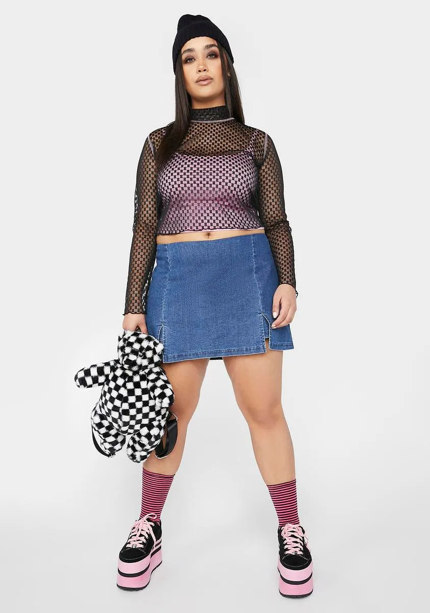Plus Get Over Me Denim Skort sold by Dolls Kill product image thumbnail 3