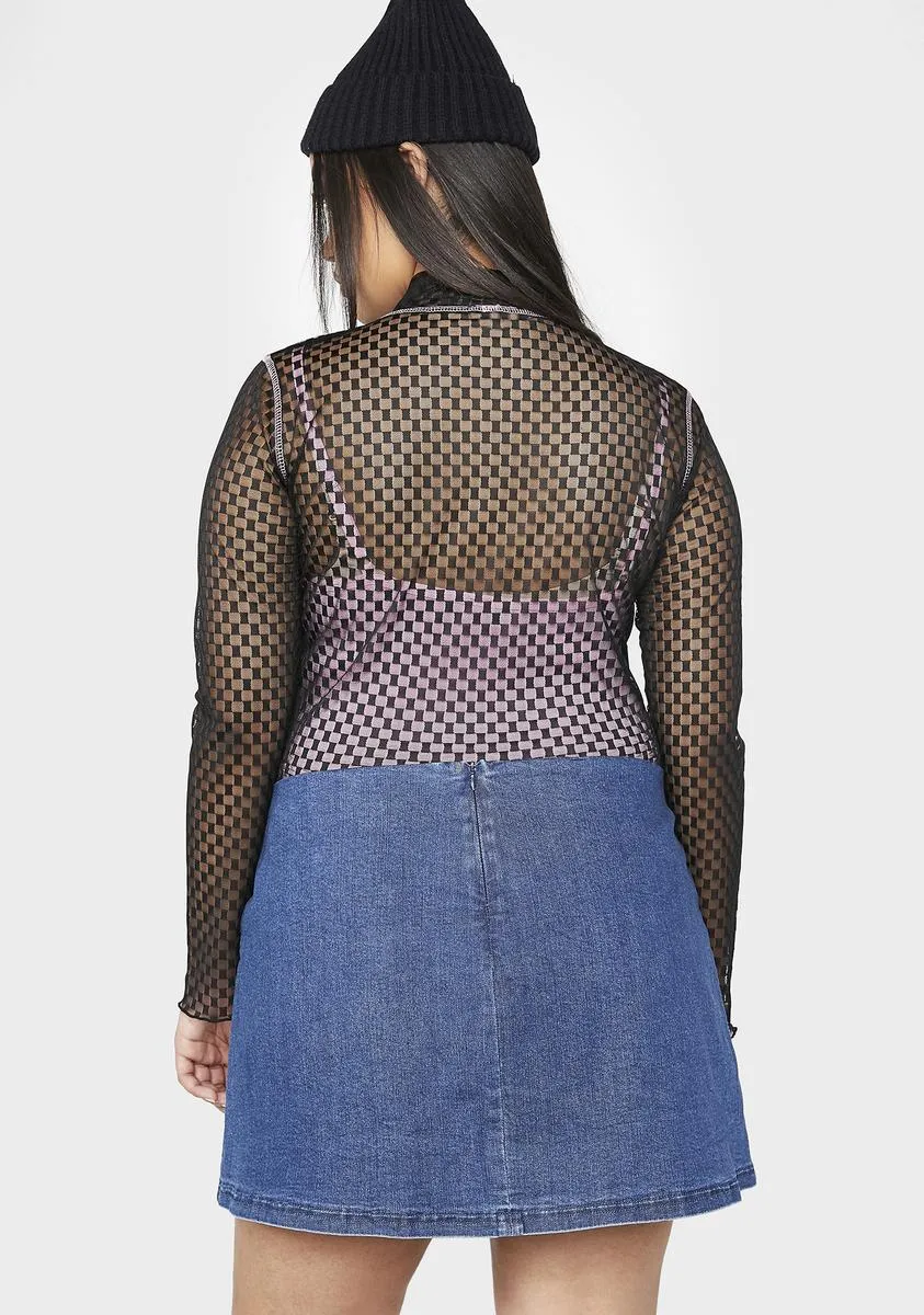 Plus Get Over Me Denim Skort sold by Dolls Kill product image thumbnail 4