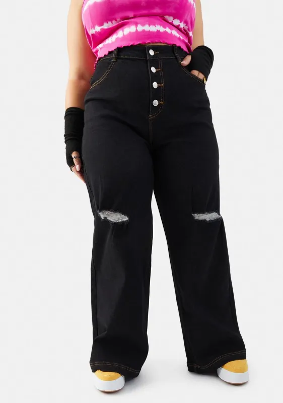 I'll Paint The Town Distressed Jeans sold by Dolls Kill