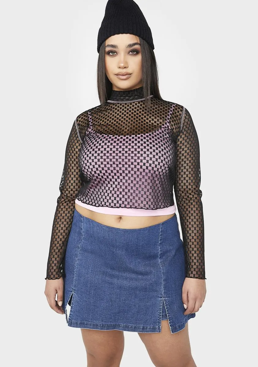 Plus Get Over Me Denim Skort sold by Dolls Kill product image thumbnail 2