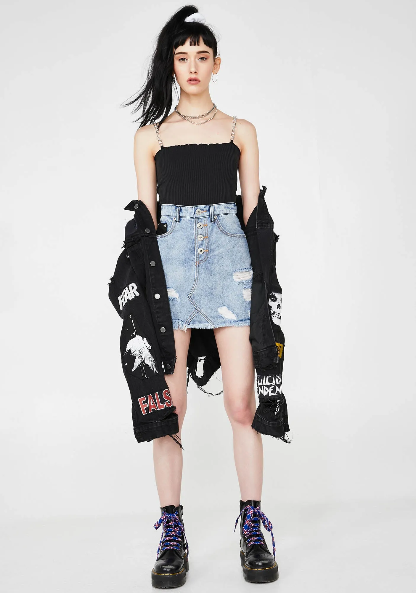 Sucks To Suck Two Tone Skirt sold by Dolls Kill product image thumbnail 3