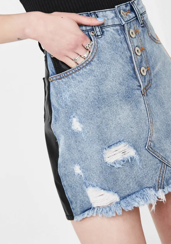 Sucks To Suck Two Tone Skirt sold by Dolls Kill