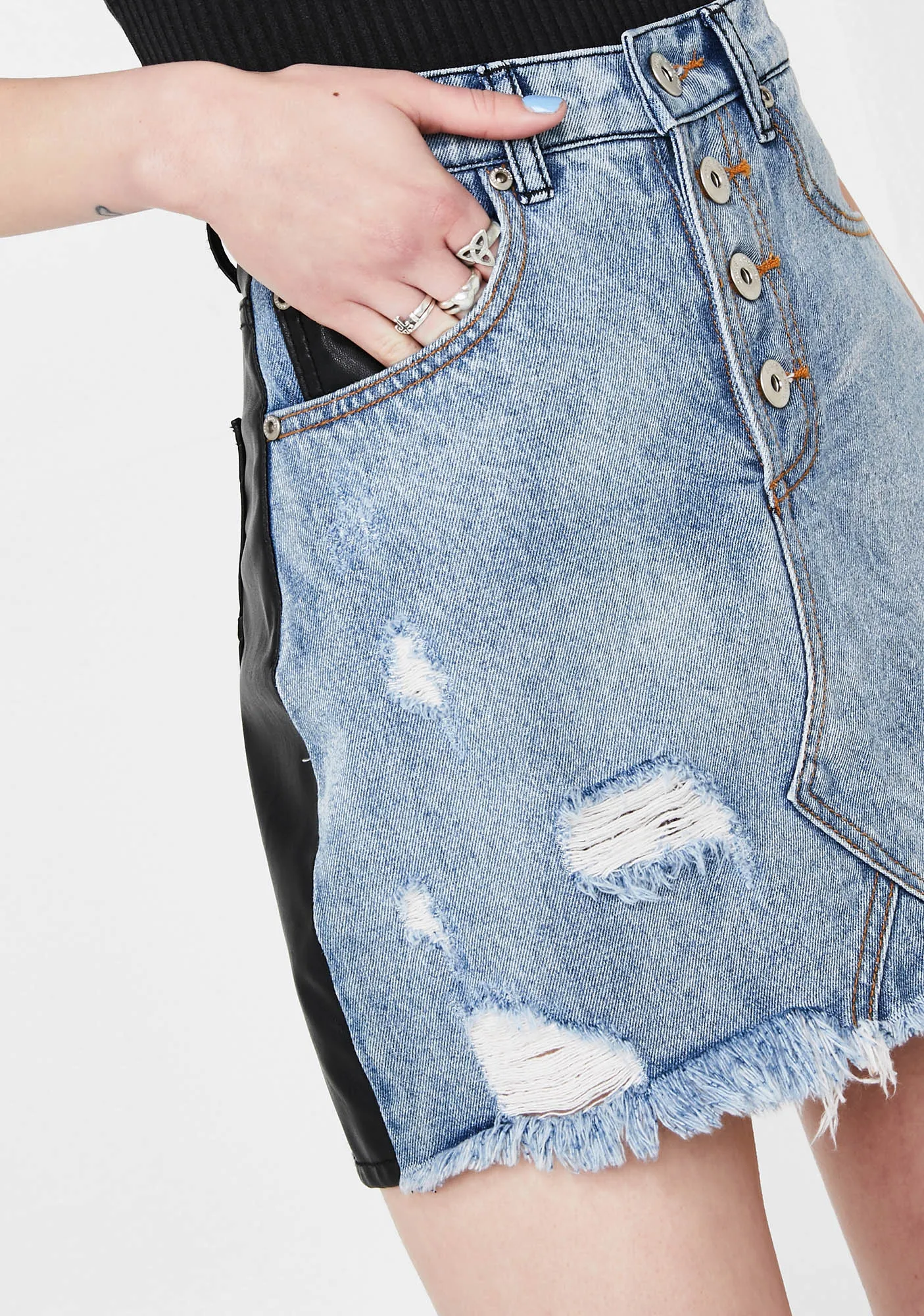 Sucks To Suck Two Tone Skirt sold by Dolls Kill