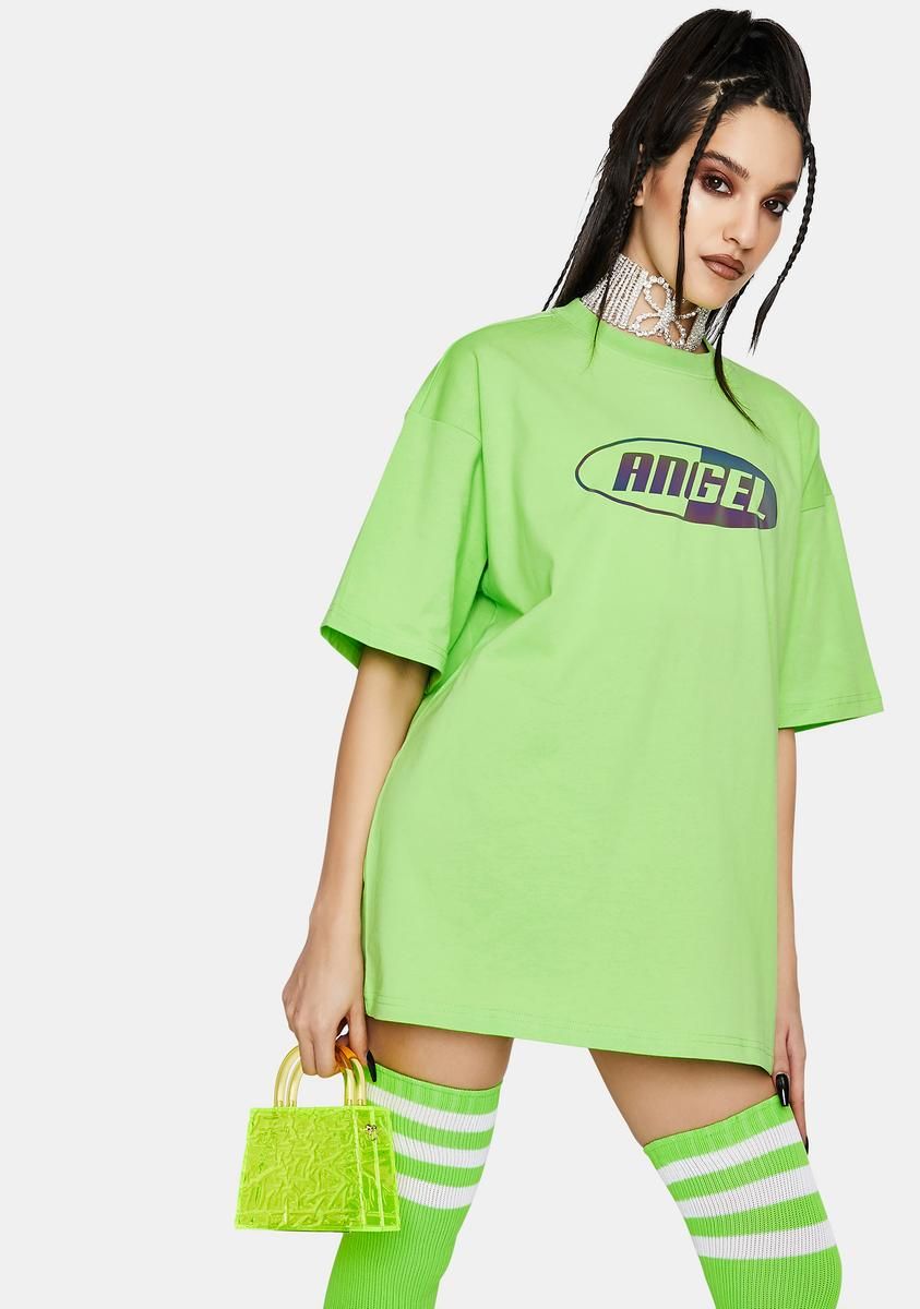 Angel Reflective Oversized Graphic Tee sold by Dolls Kill product image thumbnail 2