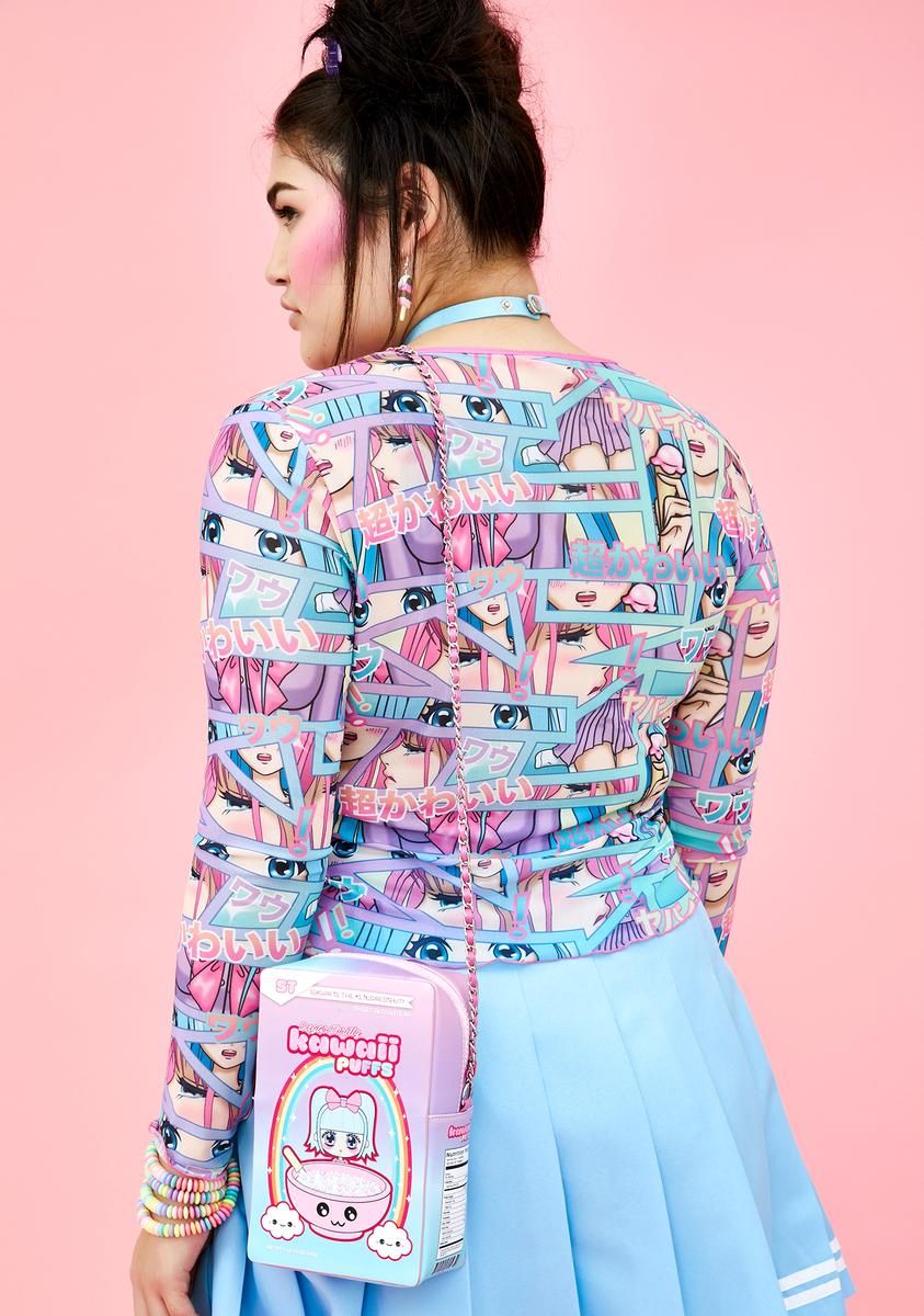 My Comic Scene Cutie Mesh Top sold by Dolls Kill product image thumbnail 4