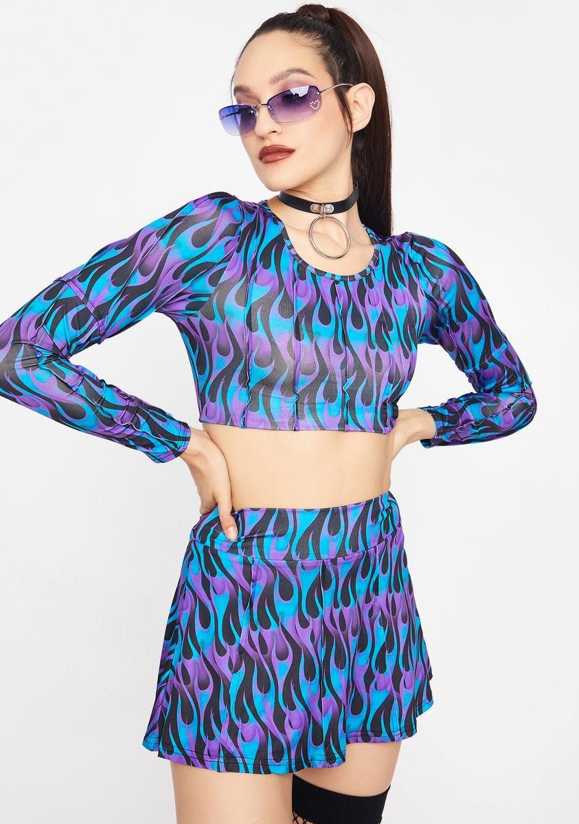 Iconic Heat Skater Skirt Set sold by Dolls Kill