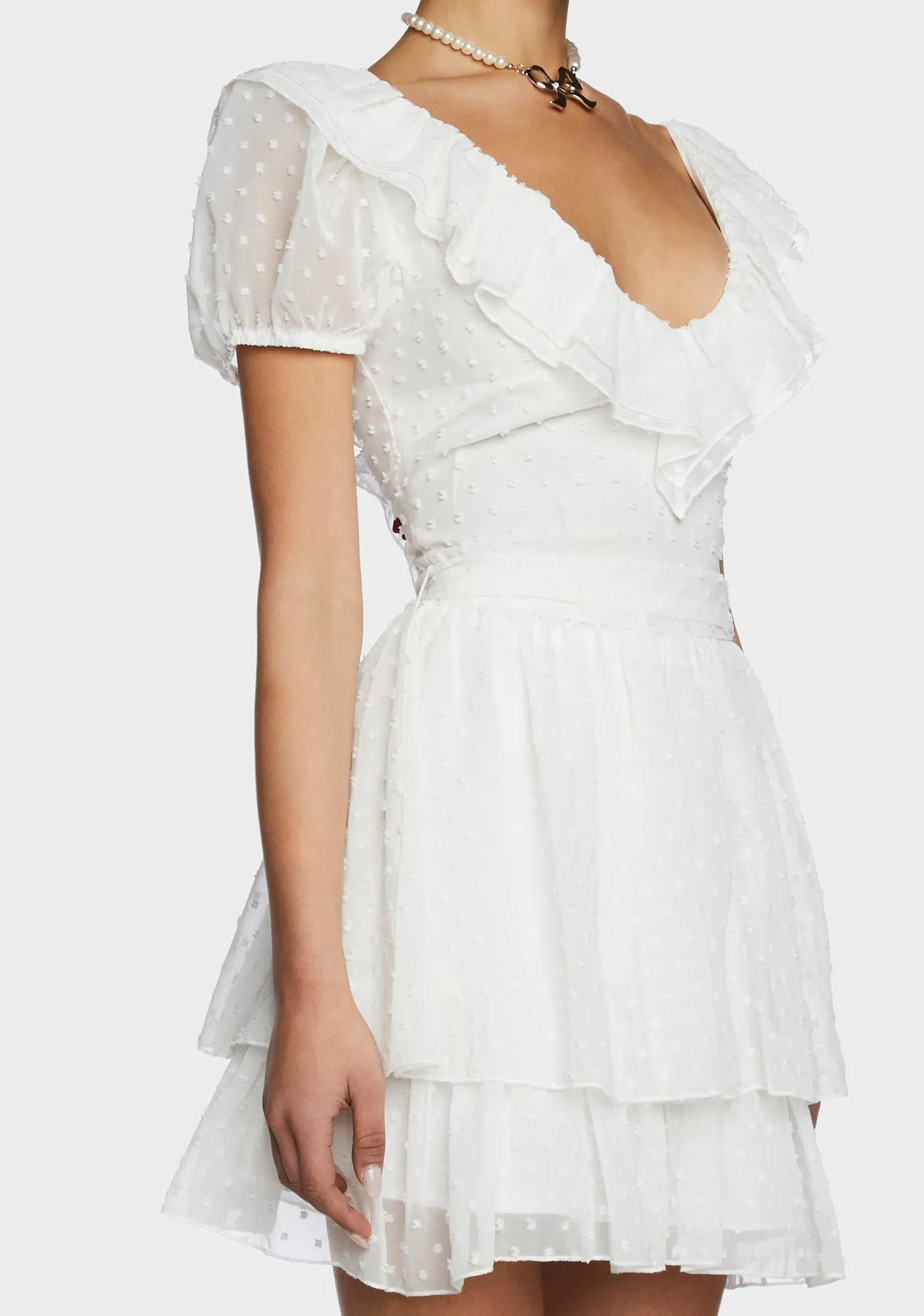 Soft Regal Days Mini Dress - White sold by Dolls Kill product image thumbnail 2