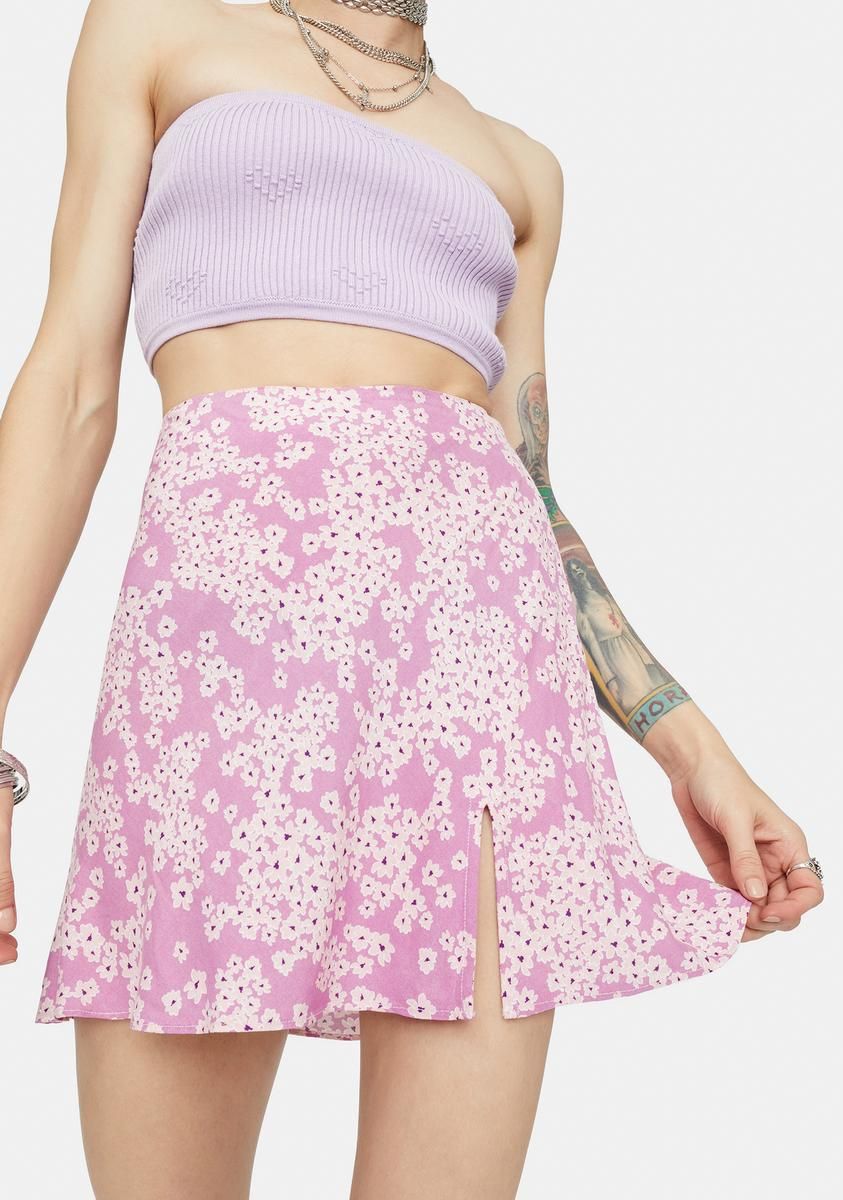 Hello Spring Floral Mini Skirt sold by Dolls Kill