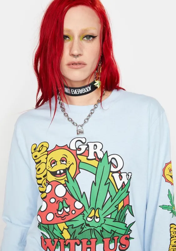 Grow Long Sleeve Graphic Tee sold by Dolls Kill