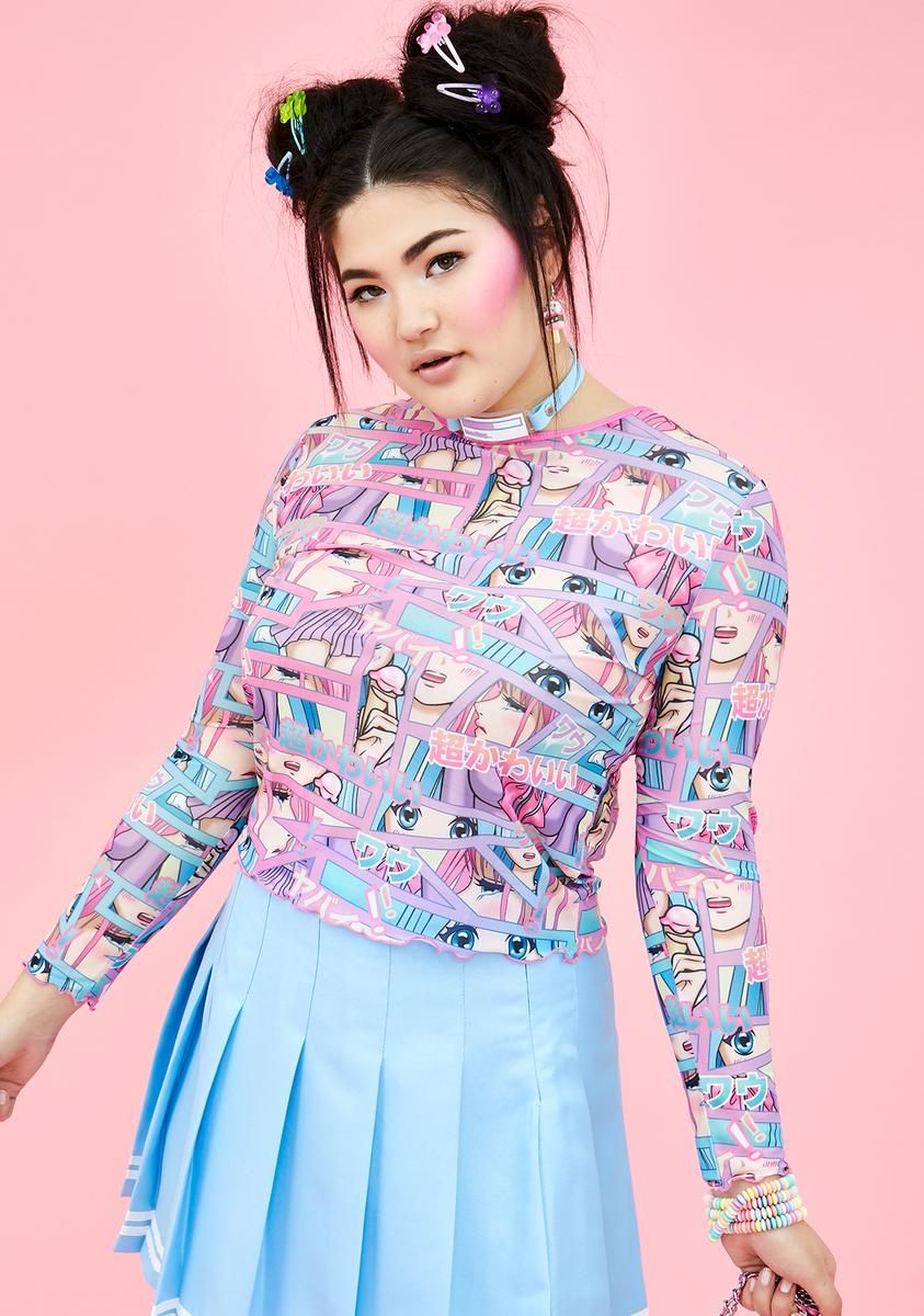 My Comic Scene Cutie Mesh Top sold by Dolls Kill product image thumbnail 2