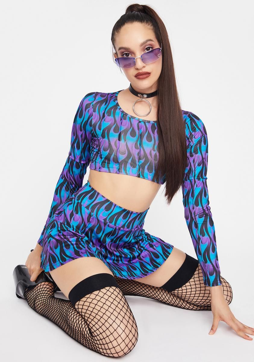 Iconic Heat Skater Skirt Set sold by Dolls Kill product image thumbnail 2